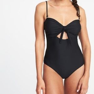 Old Navy knot front cutout swimsuit